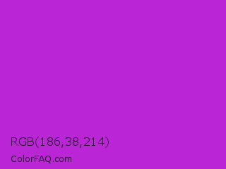 RGB 186,38,214 Color Image