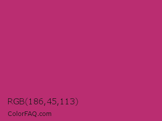 RGB 186,45,113 Color Image