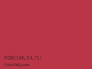 RGB 186,54,71 Color Image