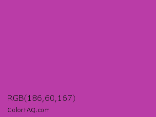RGB 186,60,167 Color Image