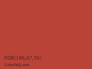 RGB 186,67,56 Color Image