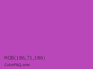 RGB 186,71,186 Color Image