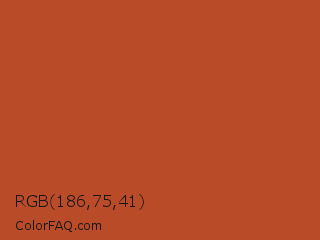 RGB 186,75,41 Color Image
