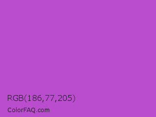 RGB 186,77,205 Color Image