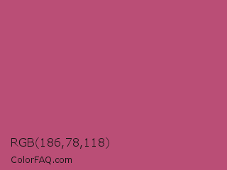 RGB 186,78,118 Color Image