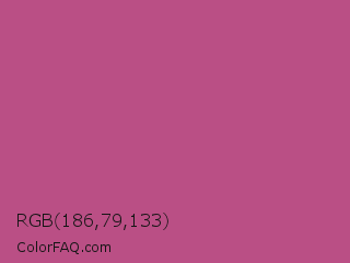RGB 186,79,133 Color Image