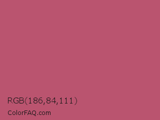 RGB 186,84,111 Color Image
