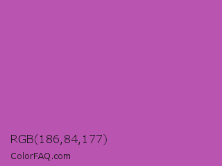 RGB 186,84,177 Color Image
