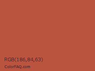 RGB 186,84,63 Color Image