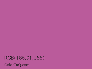 RGB 186,91,155 Color Image