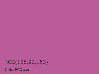RGB 186,92,153 Color Image
