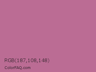 RGB 187,108,148 Color Image