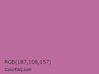 RGB 187,108,157 Color Image