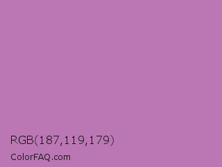 RGB 187,119,179 Color Image