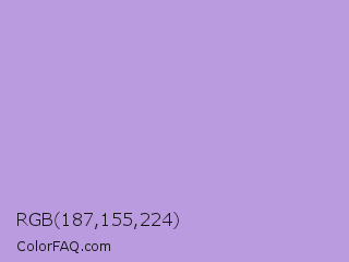 RGB 187,155,224 Color Image