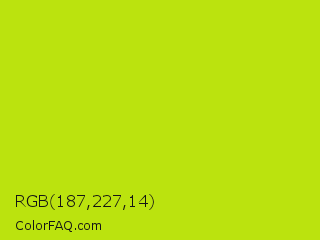 RGB 187,227,14 Color Image