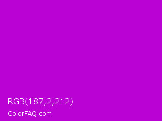 RGB 187,2,212 Color Image