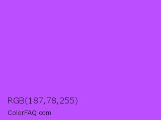 RGB 187,78,255 Color Image