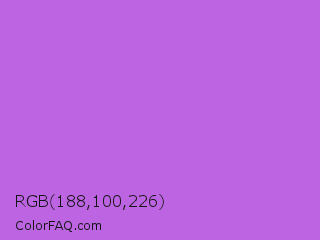 RGB 188,100,226 Color Image