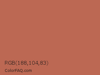 RGB 188,104,83 Color Image