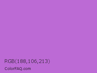 RGB 188,106,213 Color Image