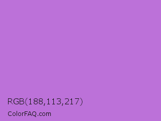 RGB 188,113,217 Color Image