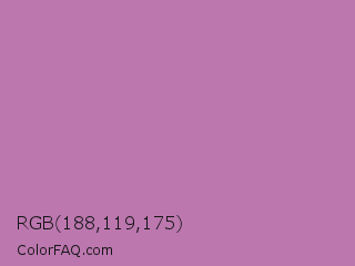 RGB 188,119,175 Color Image