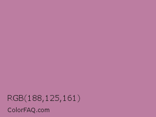 RGB 188,125,161 Color Image