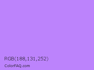 RGB 188,131,252 Color Image