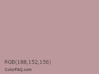 RGB 188,152,156 Color Image