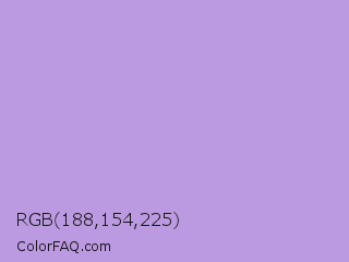 RGB 188,154,225 Color Image