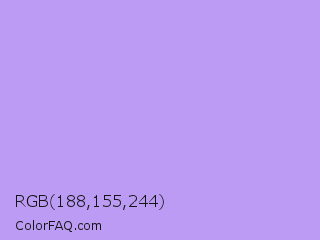 RGB 188,155,244 Color Image