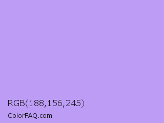 RGB 188,156,245 Color Image