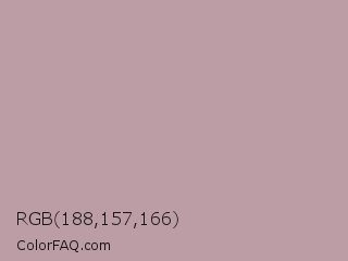 RGB 188,157,166 Color Image