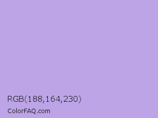 RGB 188,164,230 Color Image