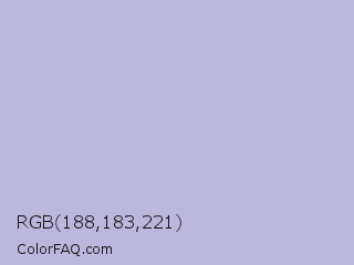RGB 188,183,221 Color Image