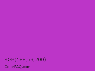 RGB 188,53,200 Color Image