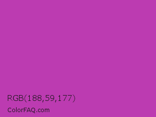 RGB 188,59,177 Color Image