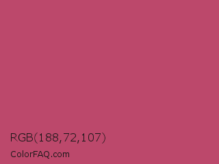 RGB 188,72,107 Color Image