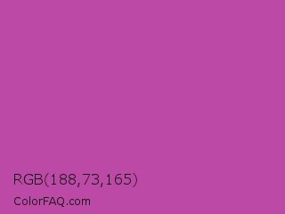 RGB 188,73,165 Color Image