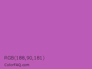 RGB 188,90,181 Color Image