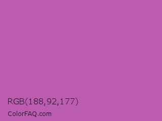 RGB 188,92,177 Color Image