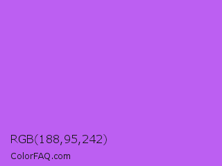 RGB 188,95,242 Color Image