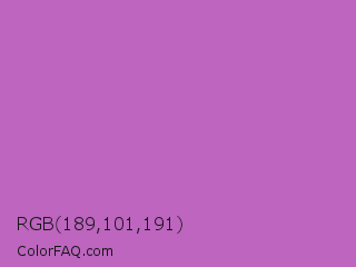 RGB 189,101,191 Color Image