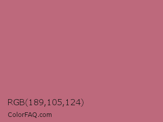 RGB 189,105,124 Color Image