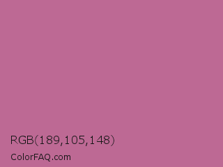 RGB 189,105,148 Color Image