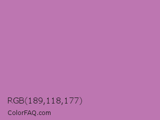 RGB 189,118,177 Color Image