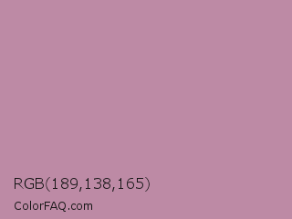 RGB 189,138,165 Color Image