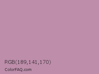 RGB 189,141,170 Color Image