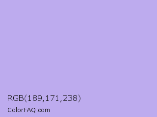 RGB 189,171,238 Color Image
